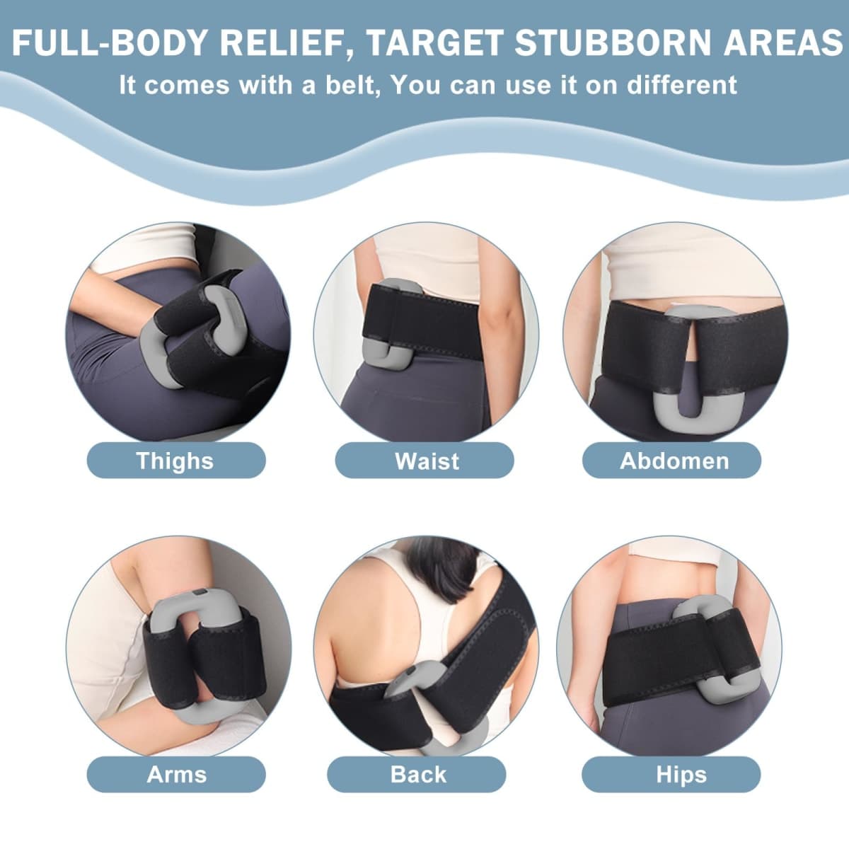 Multifunctional Full-Body Fascia Ring Massager, 3 Modes & 6 Intensities, Deep Tissue Vibration, Hands-Free Electric Massage Ring for Muscle Recovery & Relaxation, Gift for Athletes & Office Workers thumbnail 4