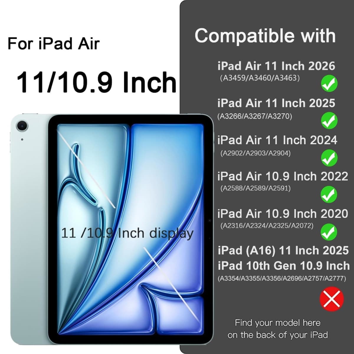 Akkerds Compatible with iPad Air 11 Inch Case 8th/7th/6th Generation (M4/M3/M2) 2026/2025/2024, for iPad Air 5th/4th Generation Case 10.9 Inch 2022/2020 with Pencil Holder[Auto Sleep/Wake], Pink thumbnail 2