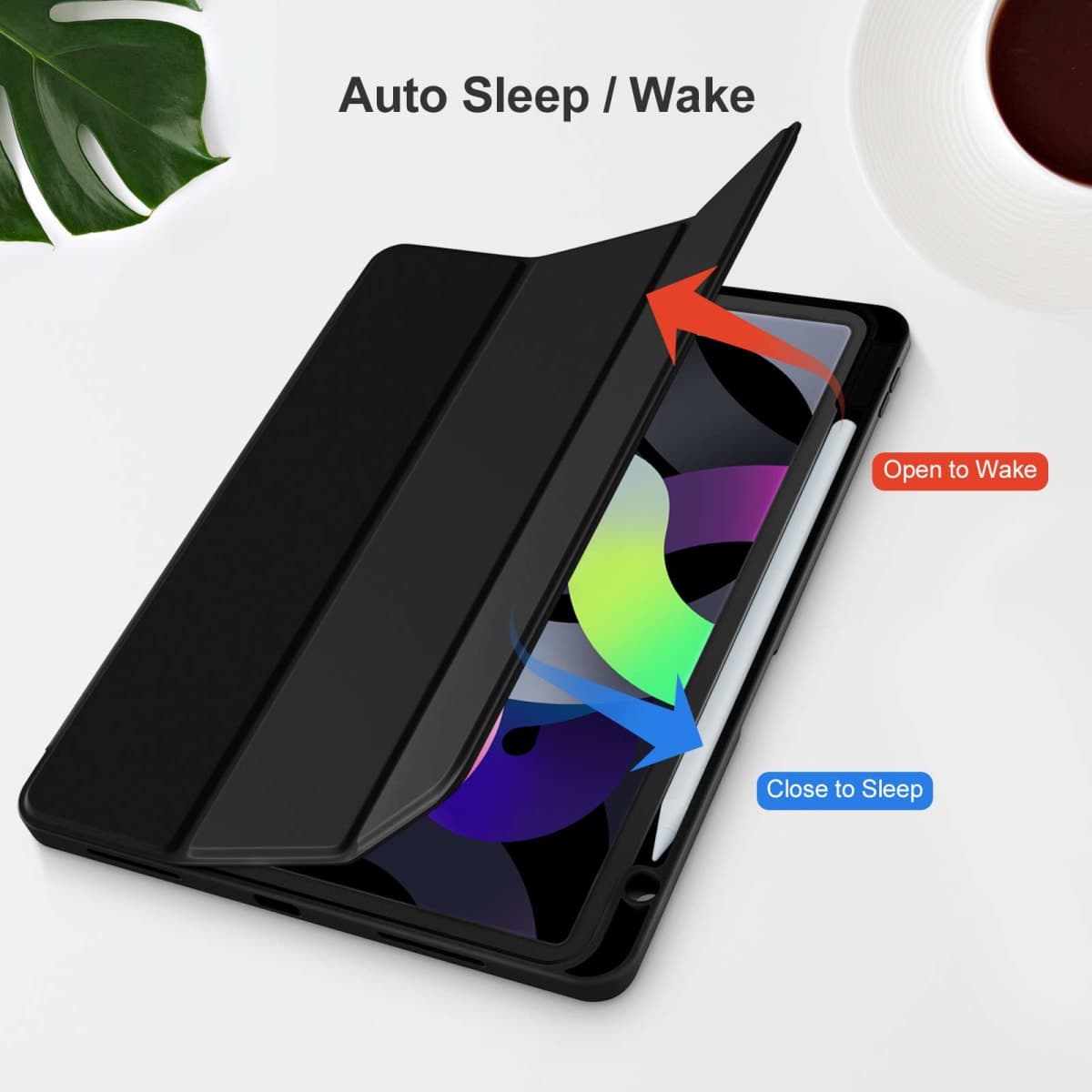 Akkerds Compatible with iPad Air 11 Inch Case 8th/7th/6th Generation (M4/M3/M2) 2026/2025/2024, for iPad Air 5th/4th Generation Case 10.9 Inch 2022/2020 with Pencil Holder[Auto Sleep/Wake], Pink thumbnail 5