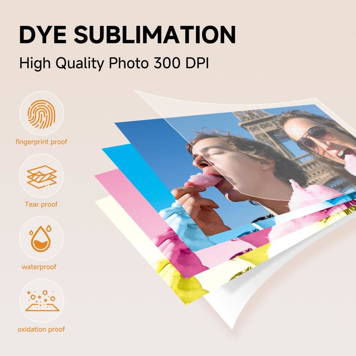 Photo Printer 4×6”, Wi-Fi Full-Color Instant Phone Phtoto Printer for iPhone, Android, Smartphone, Thermal Dye-Sublimation Impresora De Fotos for Home Use, + 108 Sheets Photo Paper & 2 Cartridge thumbnail 4