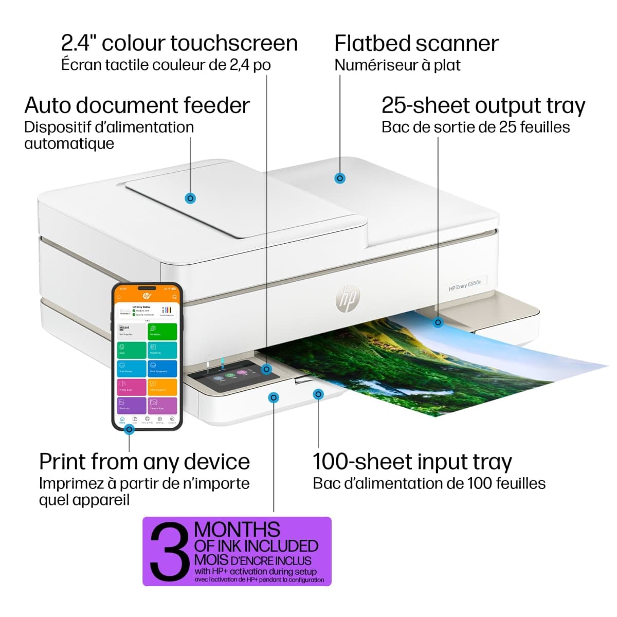 HP Envy 6555e All-in-One Printer with 3 Months Instant Ink thumbnail 4