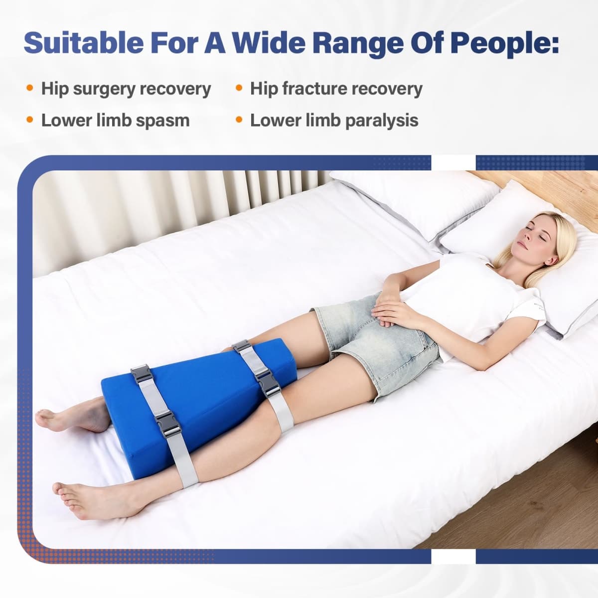 Eizome Hip Abduction Pillow- Pillow for Hip Replacement Surgery for Leg Support and Prevention of Dislocation - Suitable for The Elderly, Disabled, and postoperative Patients thumbnail 2