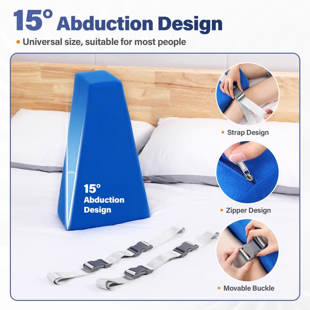 Eizome Hip Abduction Pillow- Pillow for Hip Replacement Surgery for Leg Support and Prevention of Dislocation - Suitable for The Elderly, Disabled, and postoperative Patients thumbnail 3
