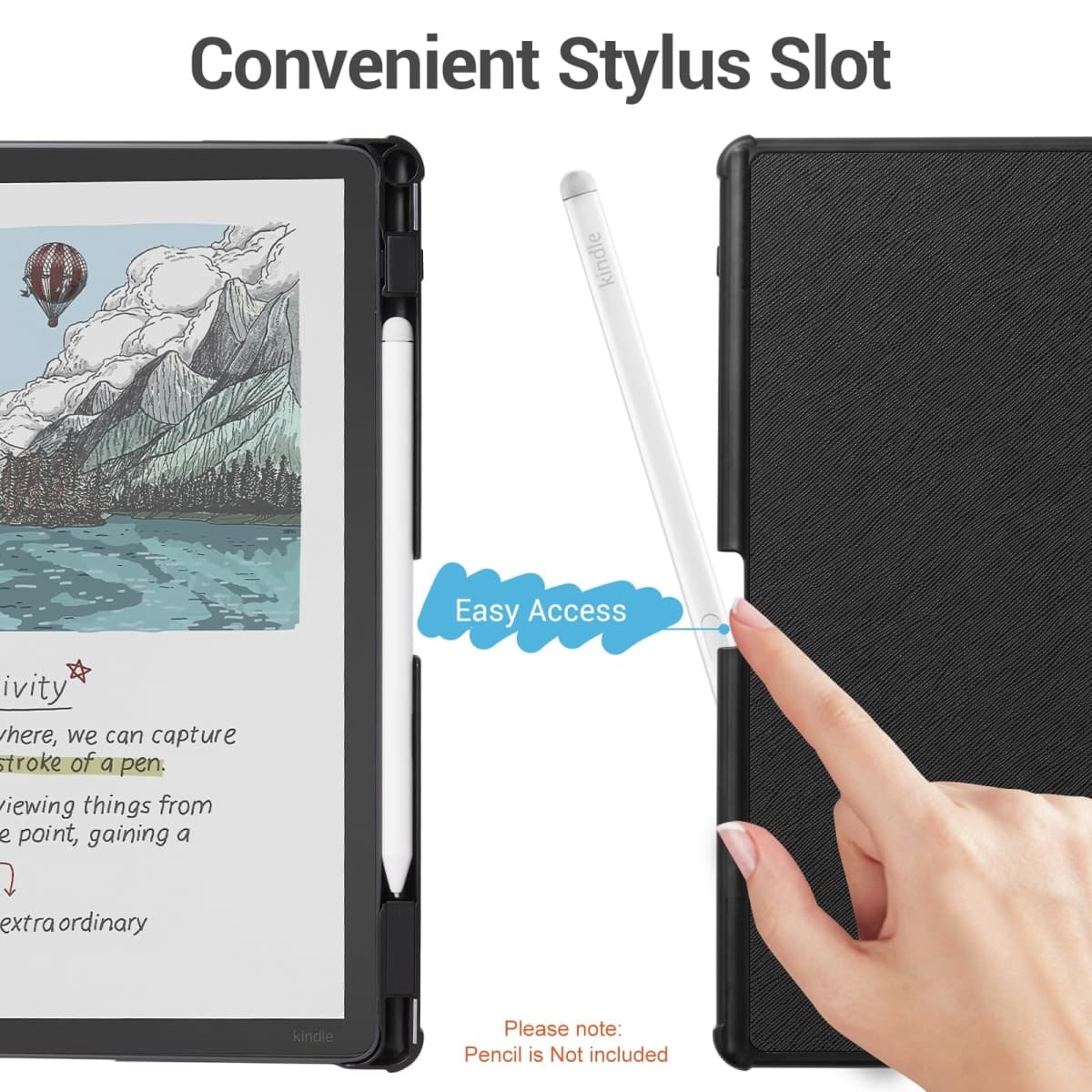 CoBak Case for 11" Kindle Scribe 3rd Generation 2025, Kindle Scribe Colorsoft - All New PU Leather Cover with Auto Sleep Wake, Pen Holder for Scribe 11" 2025 Released thumbnail 3