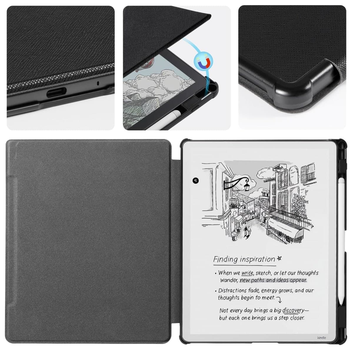 CoBak Case for 11" Kindle Scribe 3rd Generation 2025, Kindle Scribe Colorsoft - All New PU Leather Cover with Auto Sleep Wake, Pen Holder for Scribe 11" 2025 Released thumbnail 5
