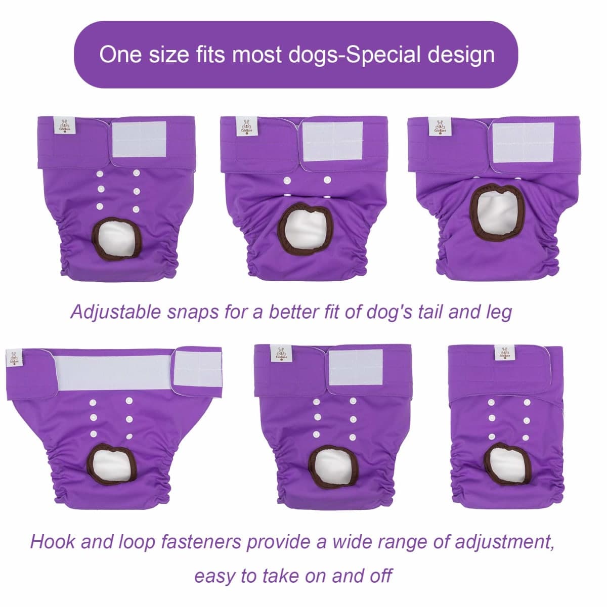 CuteBone Reusable Dog Diapers Female D11XS-CA thumbnail 4