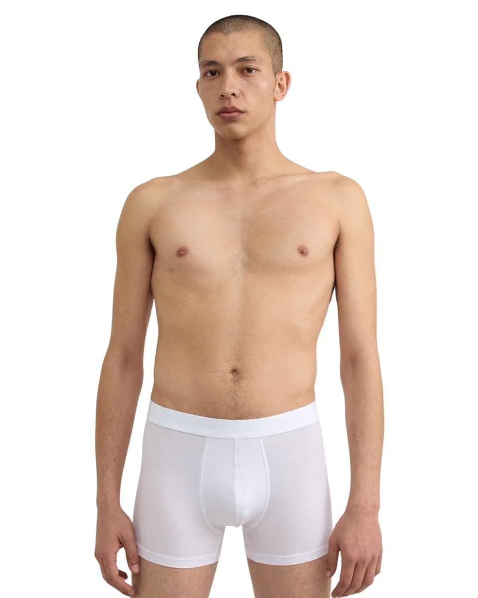 Organic Basics Men's Core Trunks 3-Pack Underwear, White/White/White, Large thumbnail 2