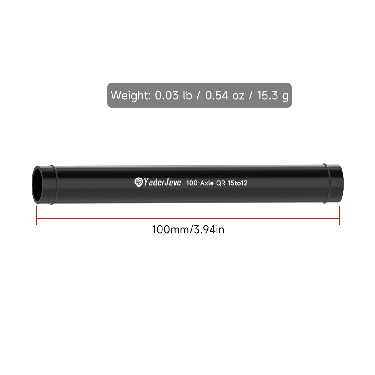 YaderJove 12mm to 9mm Bicycle Hubs Thru Axle Bike Axle Adapter (100 mm Spacing) thumbnail 2