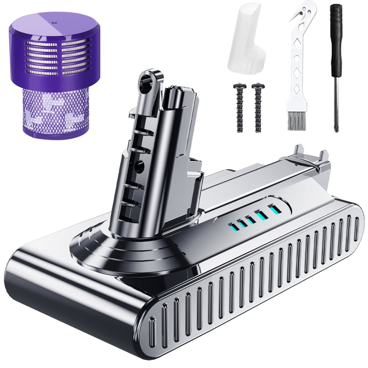 JUNWOOD Replacement for v10 Battery SV12 7-Cell 206340 Battery 7000mAh Compatible with V10 Animal Absolute Fluffy Motorhead SV12 Cordless Stick Vacuum Cleaner 25.2V 206340 969352-02