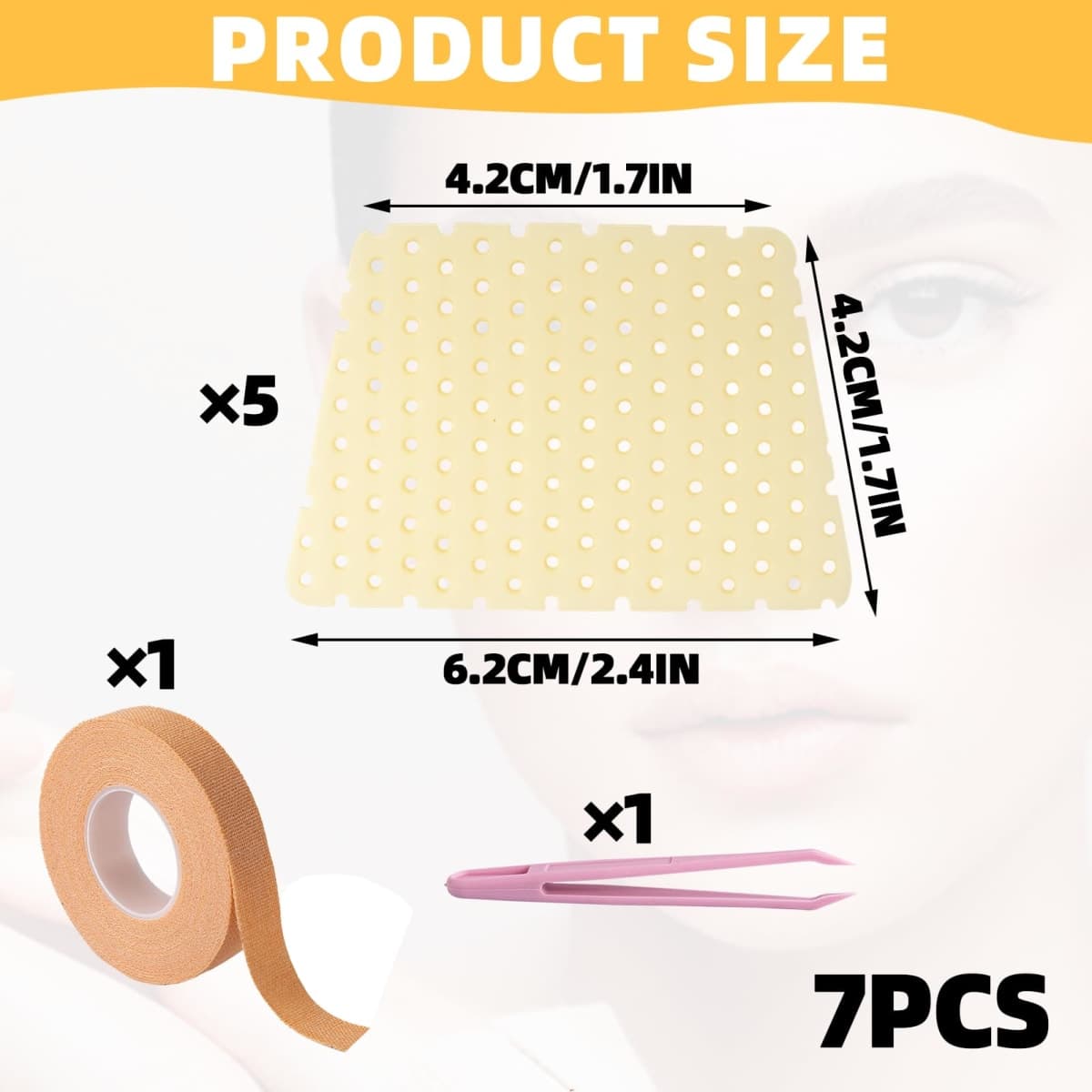 5 PCS Thermoplastic Nasal Splint, Nose Tape for Rhinoplasty Shaping, Reusable Rhinoplasty Tape, Nose Guard for Broken Nose, Nose Straightener for Post-Surgery Support or Nasal Shaper thumbnail 2