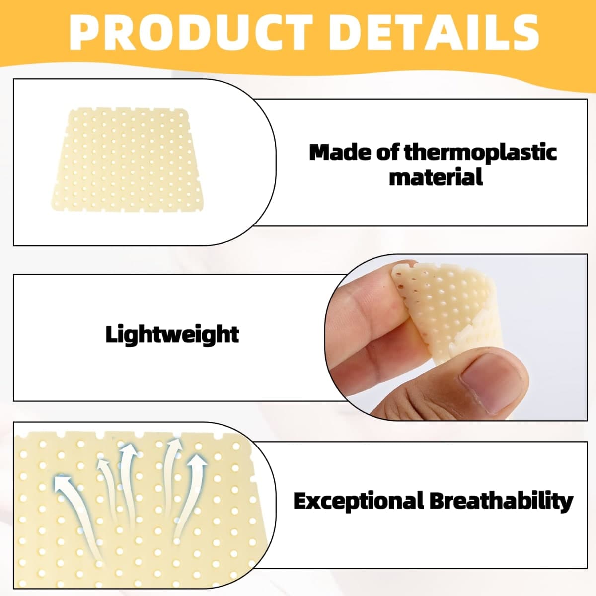 5 PCS Thermoplastic Nasal Splint, Nose Tape for Rhinoplasty Shaping, Reusable Rhinoplasty Tape, Nose Guard for Broken Nose, Nose Straightener for Post-Surgery Support or Nasal Shaper thumbnail 3