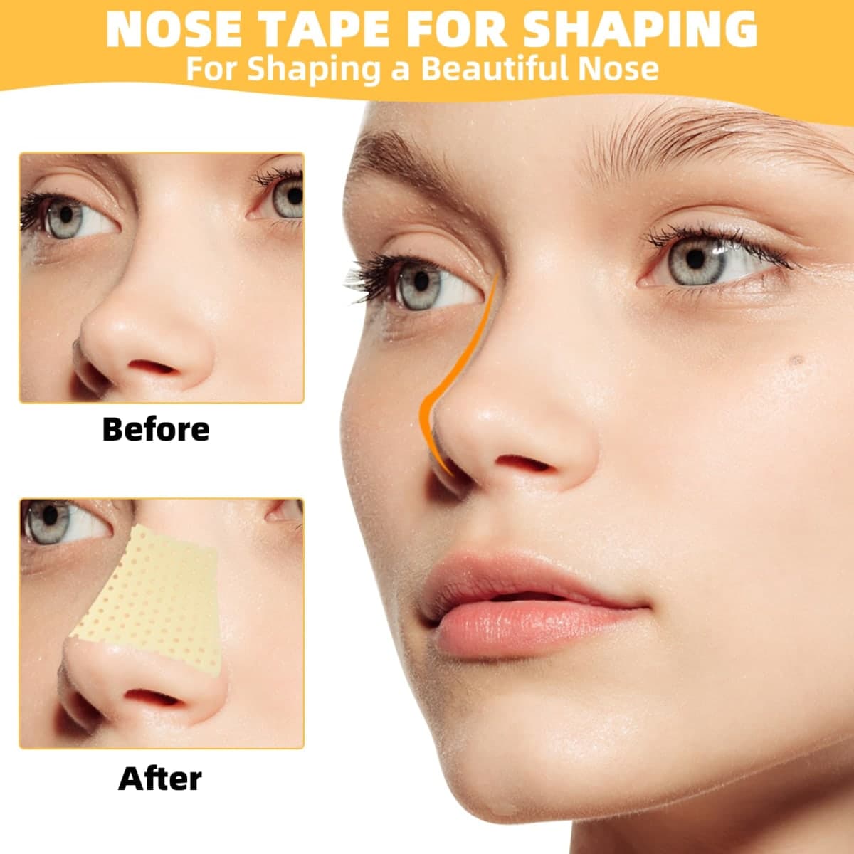 5 PCS Thermoplastic Nasal Splint, Nose Tape for Rhinoplasty Shaping, Reusable Rhinoplasty Tape, Nose Guard for Broken Nose, Nose Straightener for Post-Surgery Support or Nasal Shaper thumbnail 5