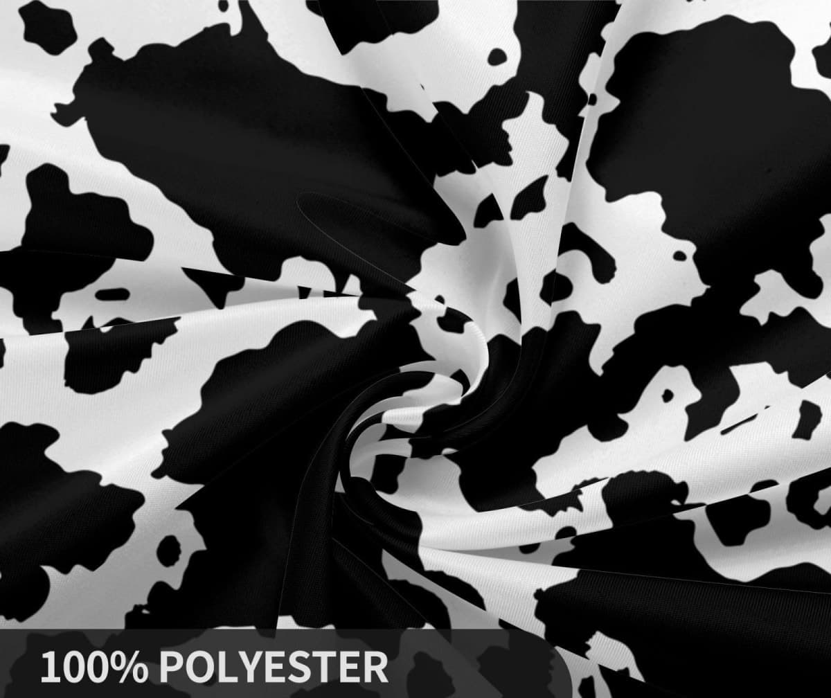 KUOAICY Cow Print Tablecloth Round Table Cover Washable Reusable for Kitchen Dining Picnic Party Holiday Decor 60 Inch thumbnail 4