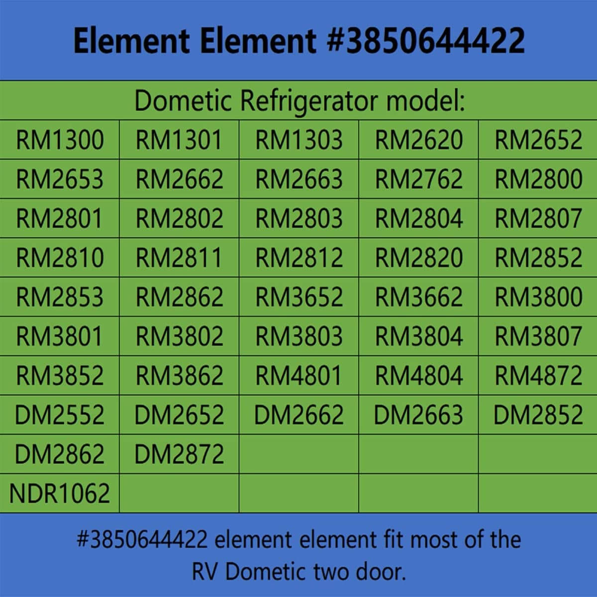 Kalageen RV Refrigerator Heating Element #3850644422 (325W 120Vac), Compatible with Dometic Refrigerator Models RM2652/DM2652/DM2852/DM2662/DM2663/DM2862 (1.7 to 2.1 Cubic Feet) thumbnail 5