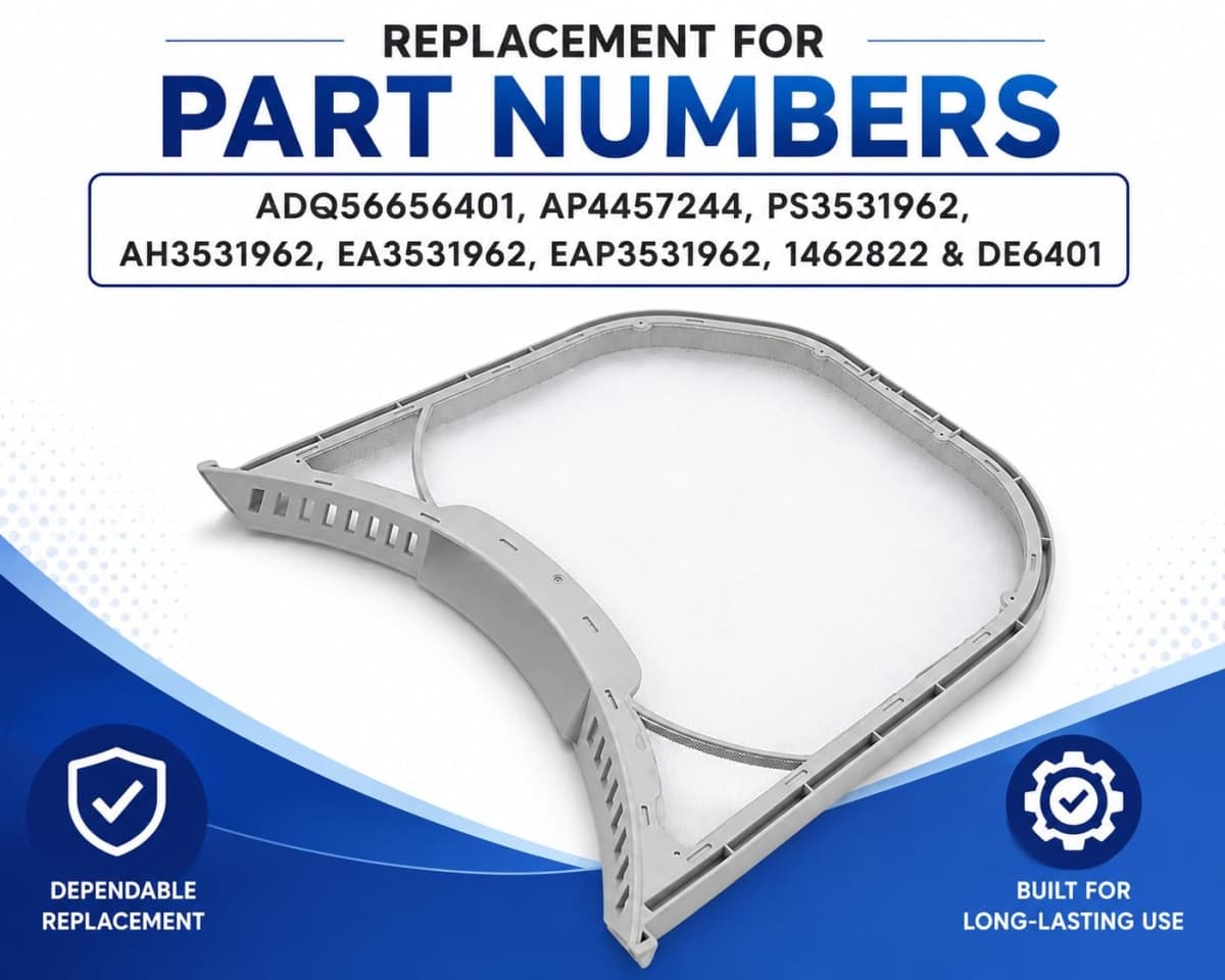 Dryer Lint Filter Screen Trap Replacement For LG DLGX3371R, DLGX3371V, DLGX3371W, DLGX3471V, DLEX3650V, DLEX4370K, DLEX4370W, DLG3181W, DLGX3361W Dryer thumbnail 3
