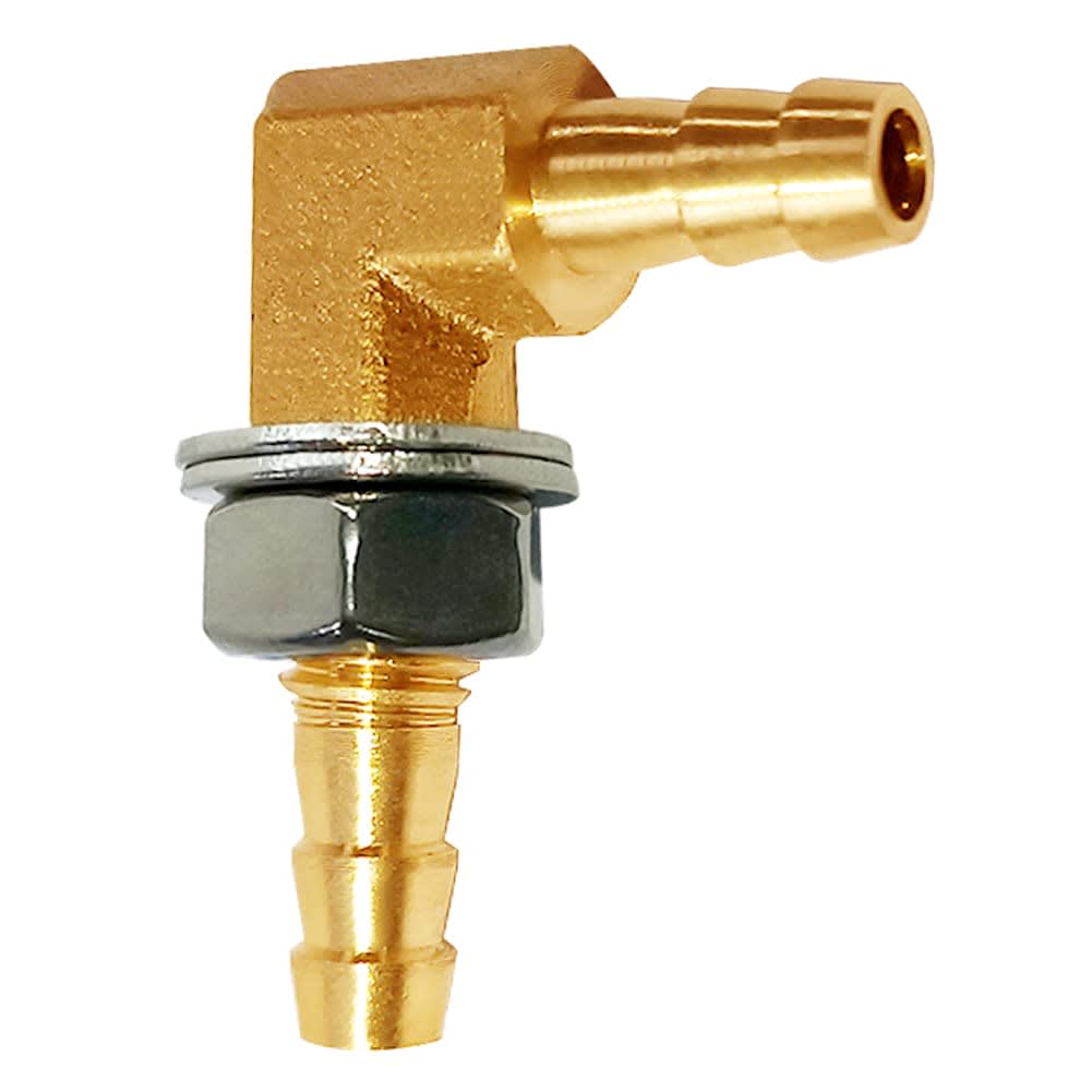 Uenede 2PCS Solid Brass 90°Elbow Barb Bulkhead Fitting 1/4”OD Barb Bulkhead Coupling Tank Connector Hose Pipe Barb Fitting for Water/Oil/Gas thumbnail 5