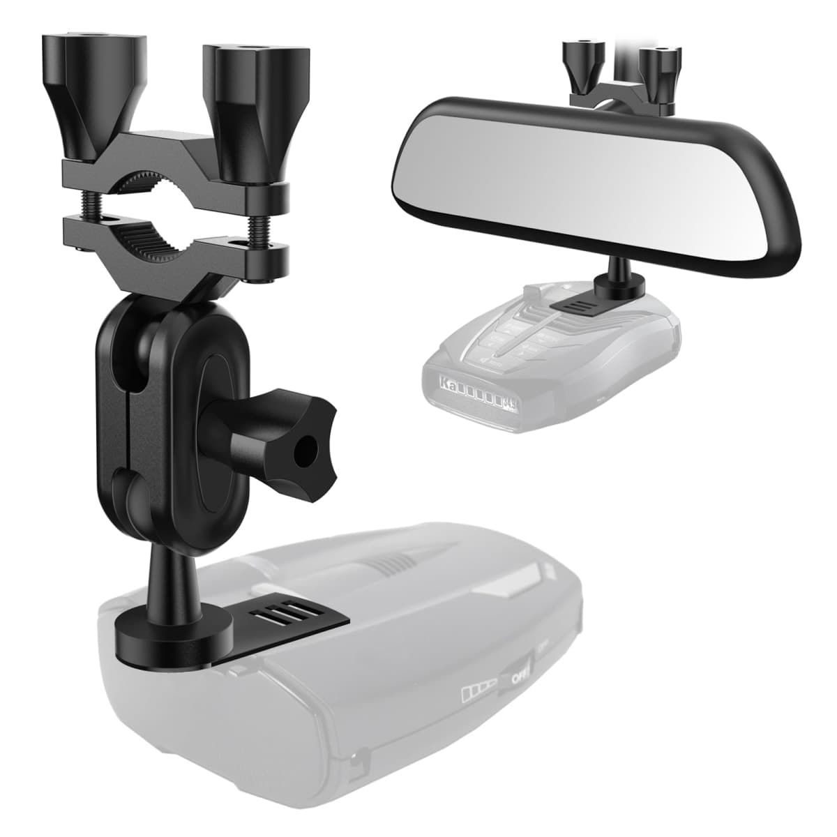 SDSACZMU Car Rear View Mirror Radar Detector Mount, for Cobra RAD 480i Radar Detector,Easy to Install (at Least 1 inch of Clear Rod Space is Required for Installation) — image 1