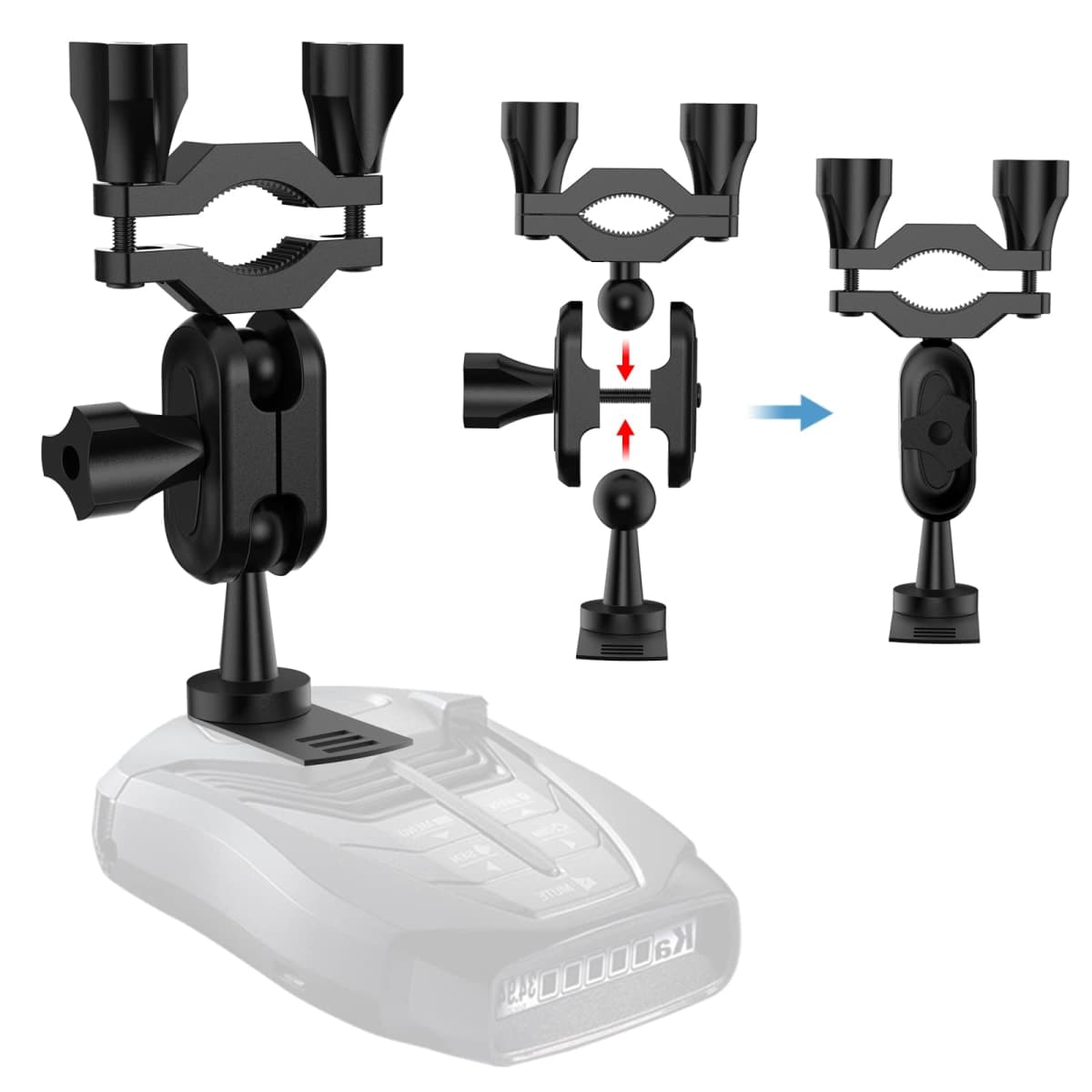 SDSACZMU Car Rear View Mirror Radar Detector Mount, for Cobra RAD 480i Radar Detector,Easy to Install (at Least 1 inch of Clear Rod Space is Required for Installation) thumbnail 2