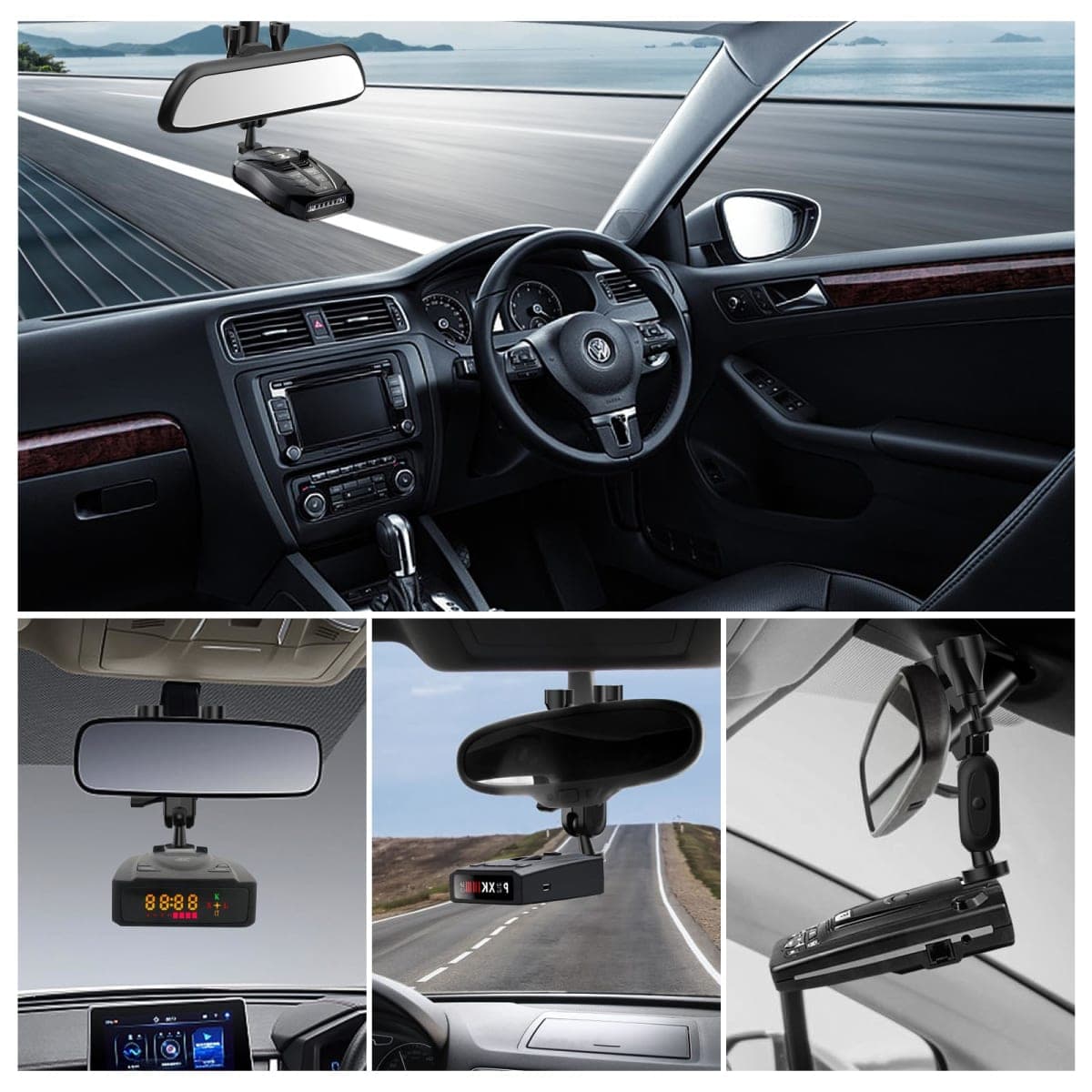 SDSACZMU Car Rear View Mirror Radar Detector Mount, for Cobra RAD 480i Radar Detector,Easy to Install (at Least 1 inch of Clear Rod Space is Required for Installation) thumbnail 5