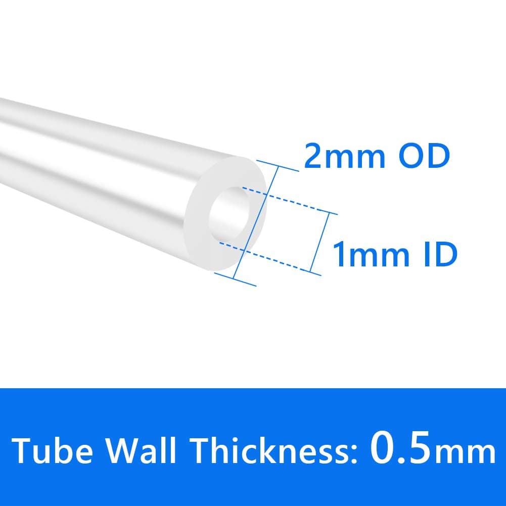 Quickun Pure Silicone Tubing, 1mm ID x 2mm OD High Temp Food Grade Tube Pure Silicone Hose Tube for Home Brewing, Beer Line, Kegerator, Wine Making, Aquaponics, Air Hose by Proper Pour (9.84 Ft) thumbnail 2