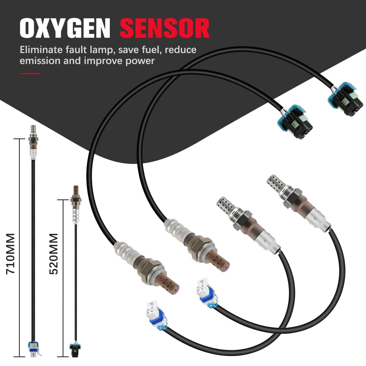 QIJIAUTO O2 Oxygen Sensor Upstream and Downstream 21549 213-4229 Compatible with for CADILLAC ESCALADE, for CHEVROLET CAMARO/SILVERADO 1500/2500/3500/SUBURBAN 1500, for GMC SIERRA 1500/2500/3500/YUKON thumbnail 2