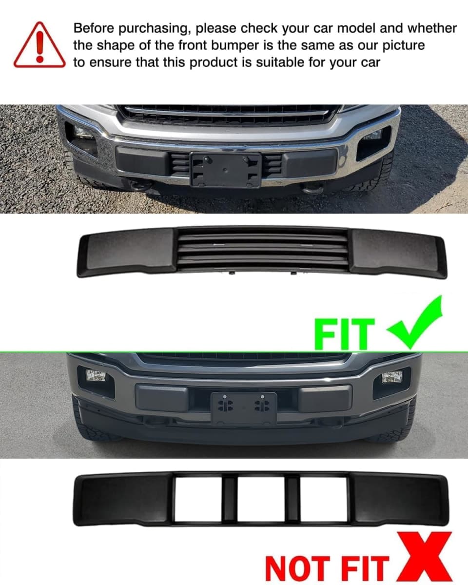 Wocch Front License Plate Frame for 2018 2019 2020 Ford F150 3.3L 5.0L NO Drill Front Bumper License Plate Holder Mounting Bracket Replacement JL3Z-17A385-AA FO1068180 F-150 Accessories thumbnail 3