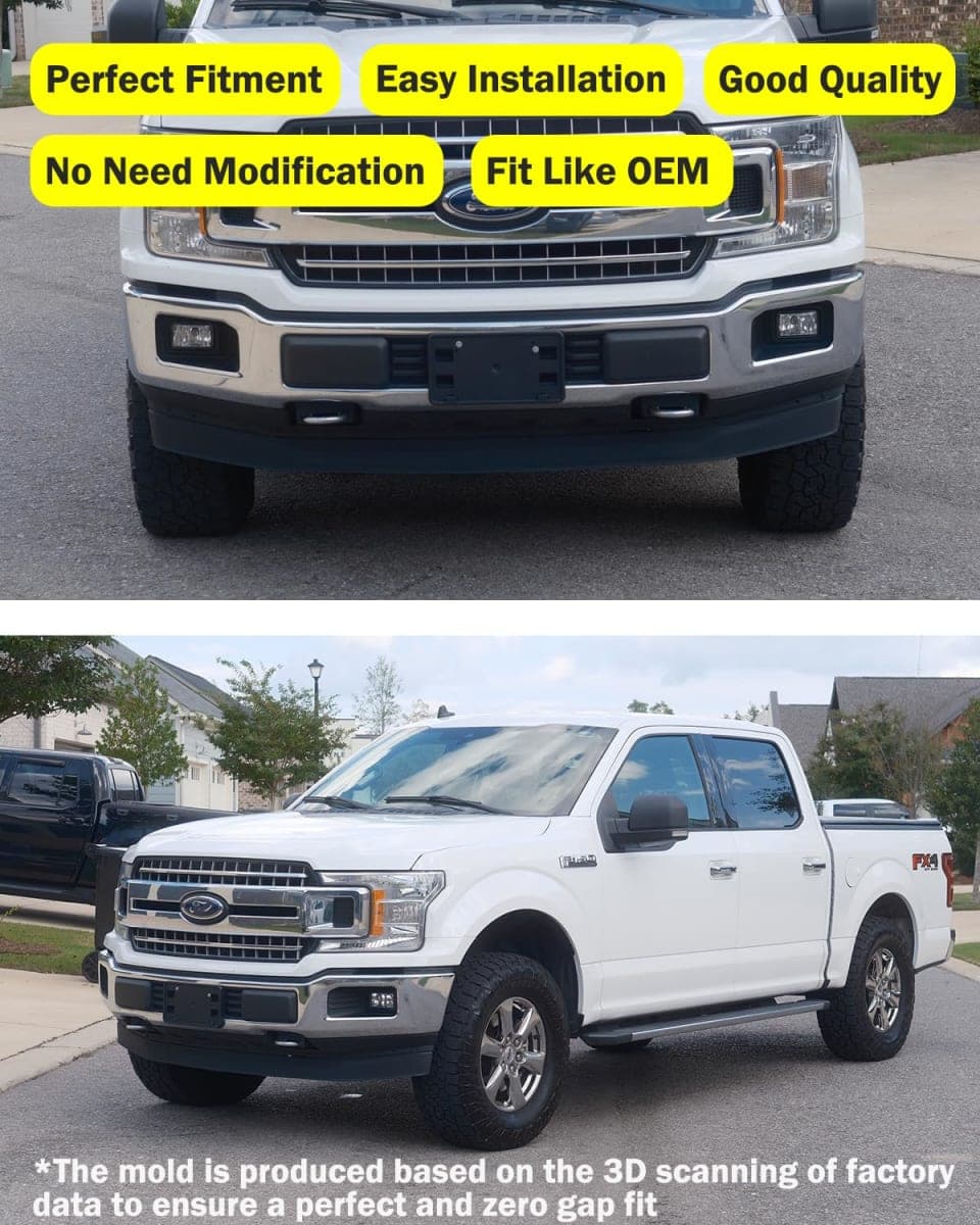 Wocch Front License Plate Frame for 2018 2019 2020 Ford F150 3.3L 5.0L NO Drill Front Bumper License Plate Holder Mounting Bracket Replacement JL3Z-17A385-AA FO1068180 F-150 Accessories thumbnail 4