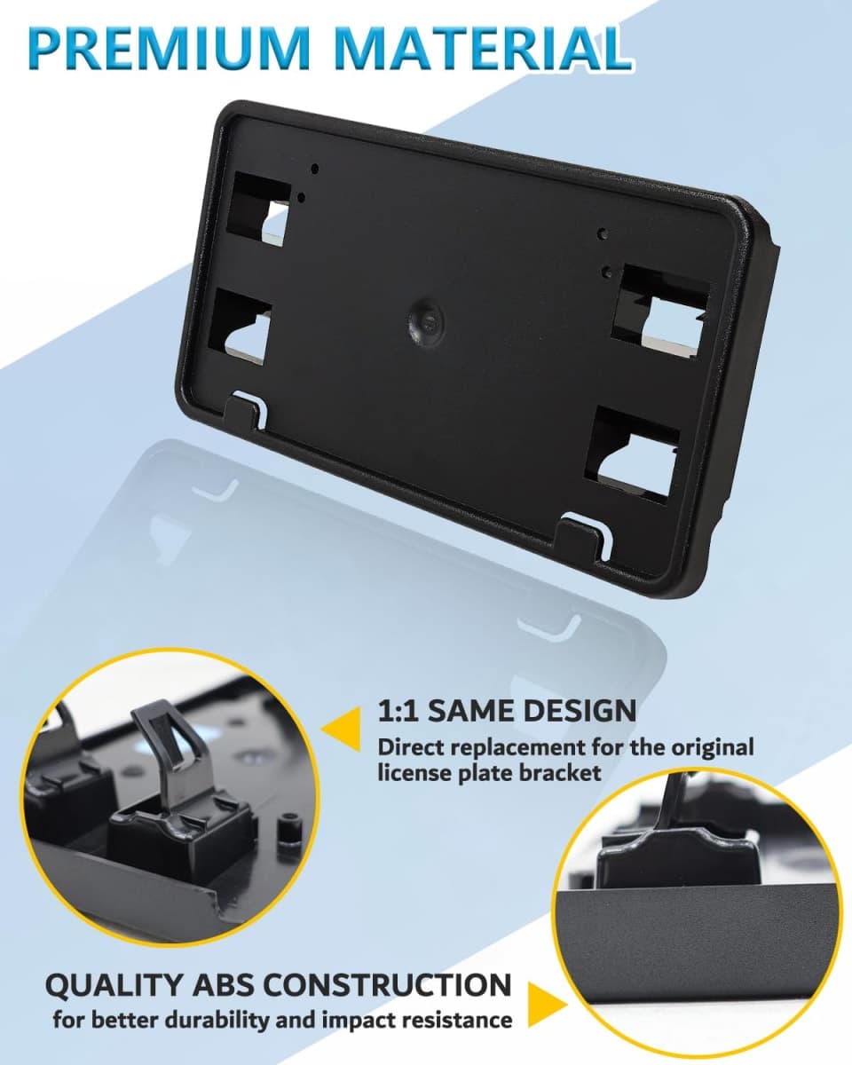 Wocch Front License Plate Frame for 2018 2019 2020 Ford F150 3.3L 5.0L NO Drill Front Bumper License Plate Holder Mounting Bracket Replacement JL3Z-17A385-AA FO1068180 F-150 Accessories thumbnail 5