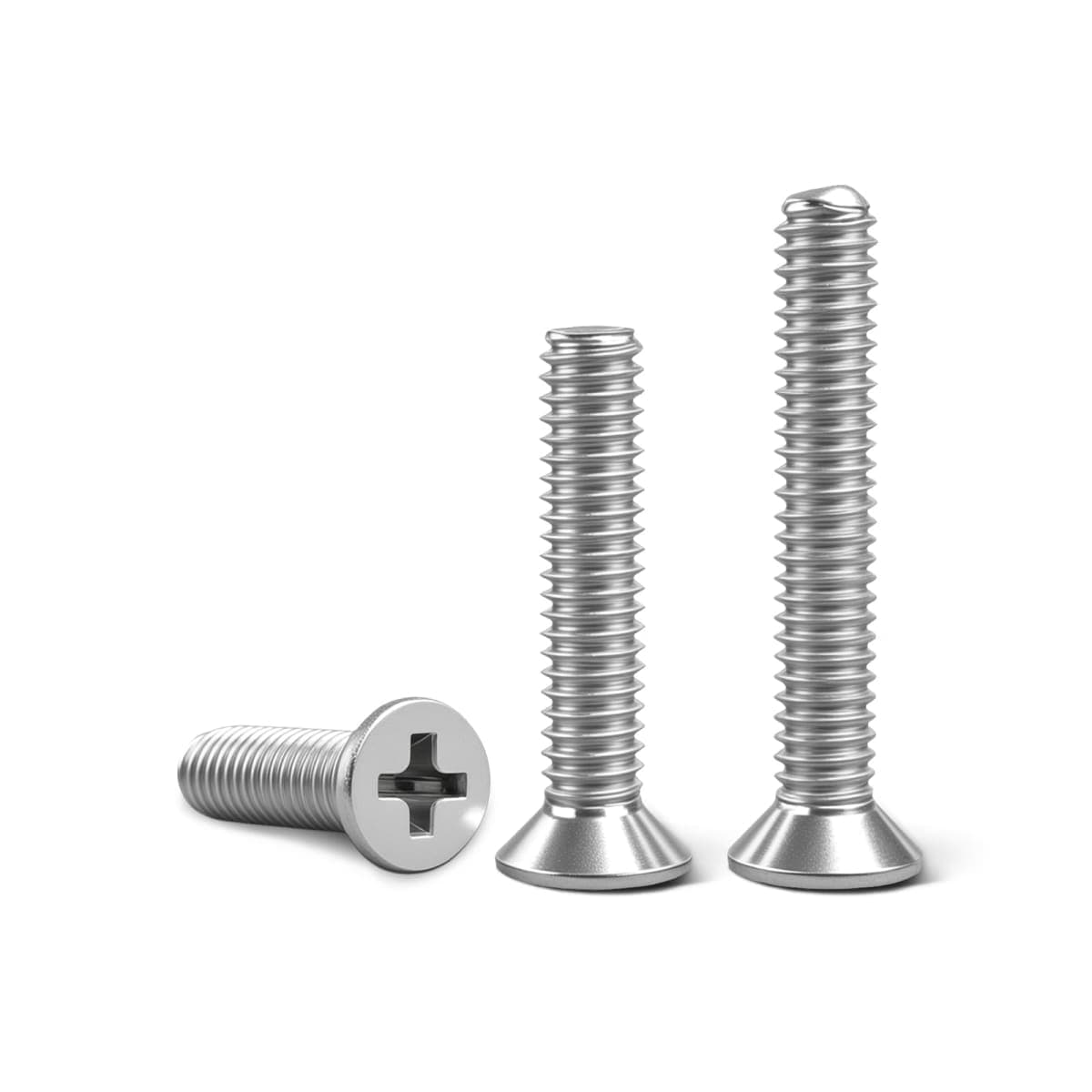 M5 x 12mm (30Pcs) Flat Countersunk Head Machine Screws, 304 Stainless Steel Phillips Cross Drive Screws Hardware Fastener — image 1