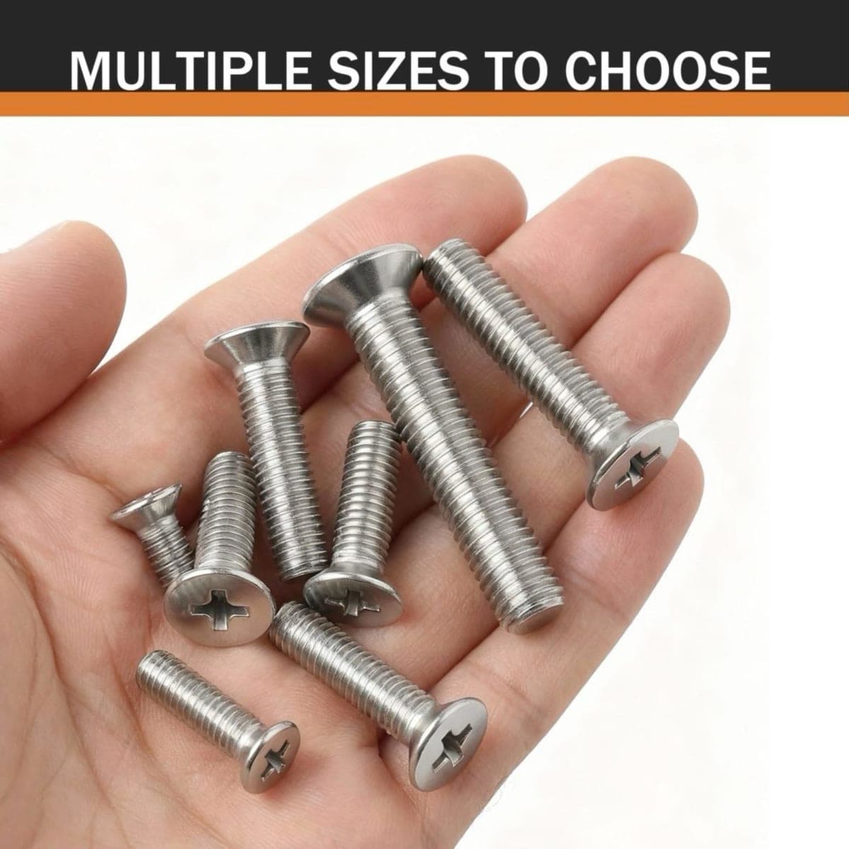 M5 x 12mm (30Pcs) Flat Countersunk Head Machine Screws, 304 Stainless Steel Phillips Cross Drive Screws Hardware Fastener thumbnail 4