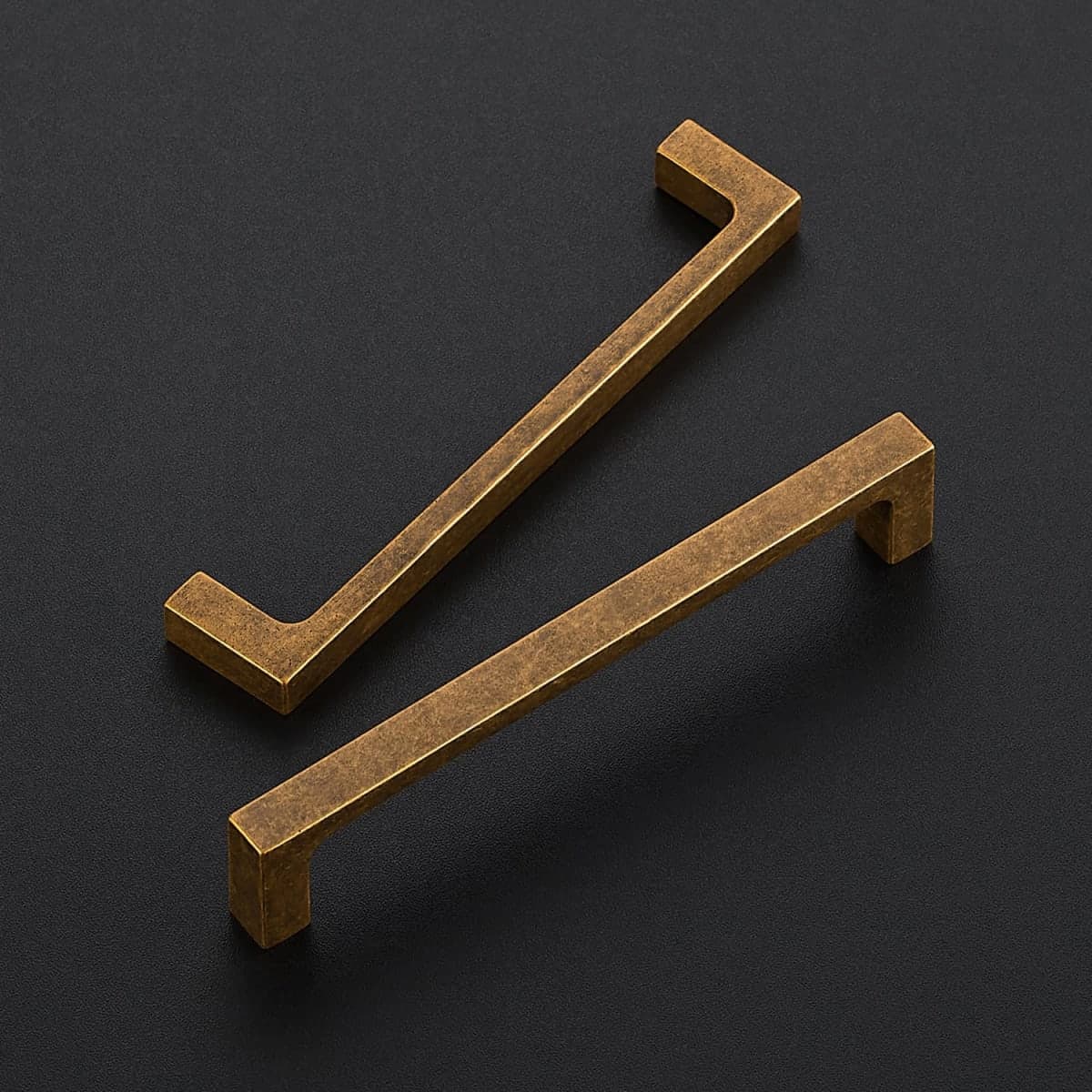 Ravinte 5 Pack Solid 5 Inch Kitchen Square Cabinet Handles Antique Brass Pulls Drawer Pulls Kitchen Cabinet Hardware Handles thumbnail 2