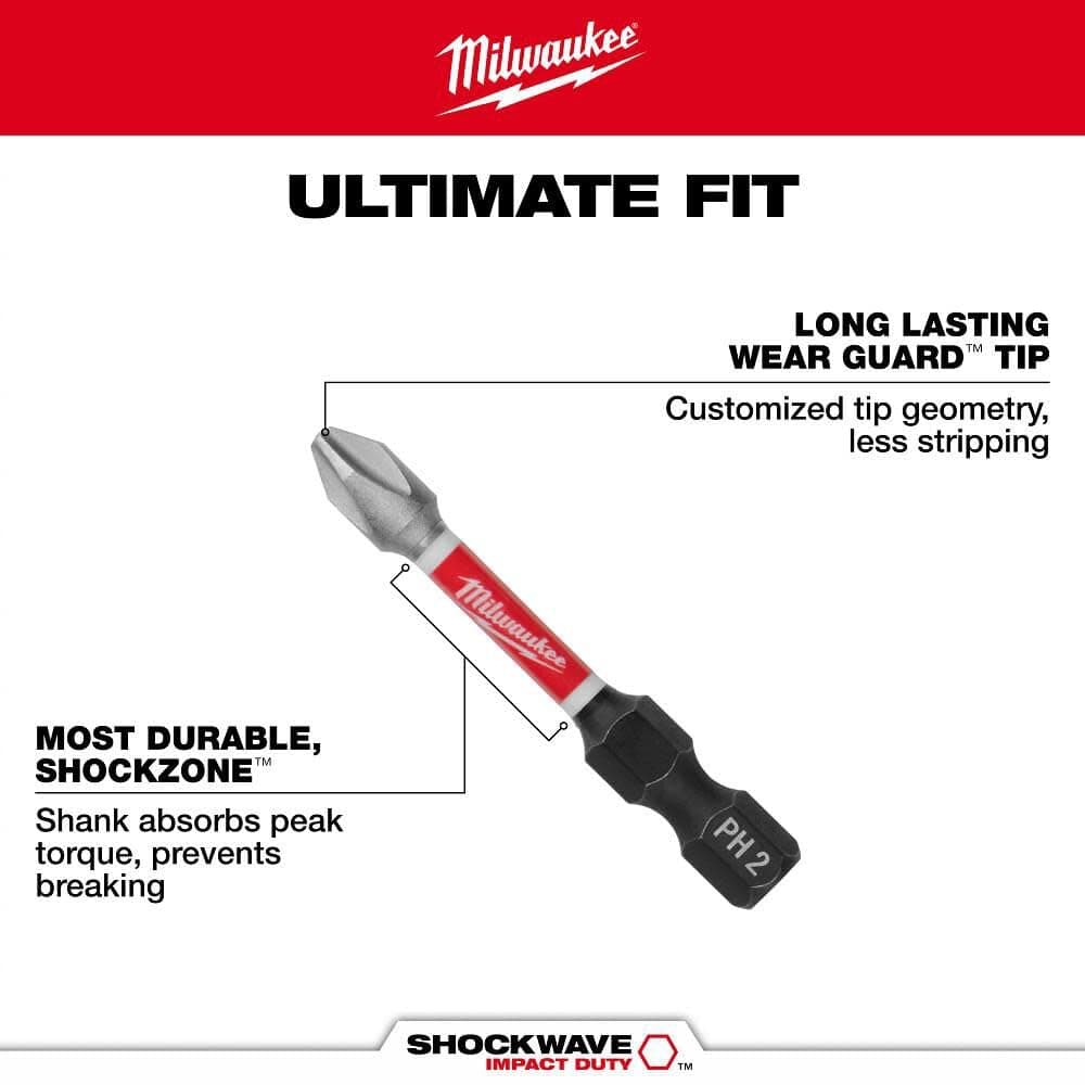 Milwaukee Electric - PH2 Insert BITS thumbnail 3