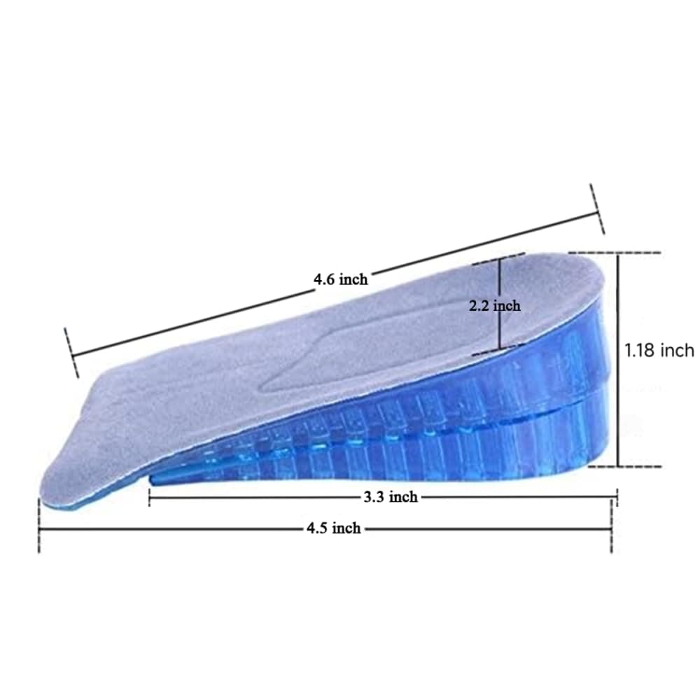 Topwon 1.8'' Two Layers Height Increase Taller Shoe Gel Insole by Topwon thumbnail 2