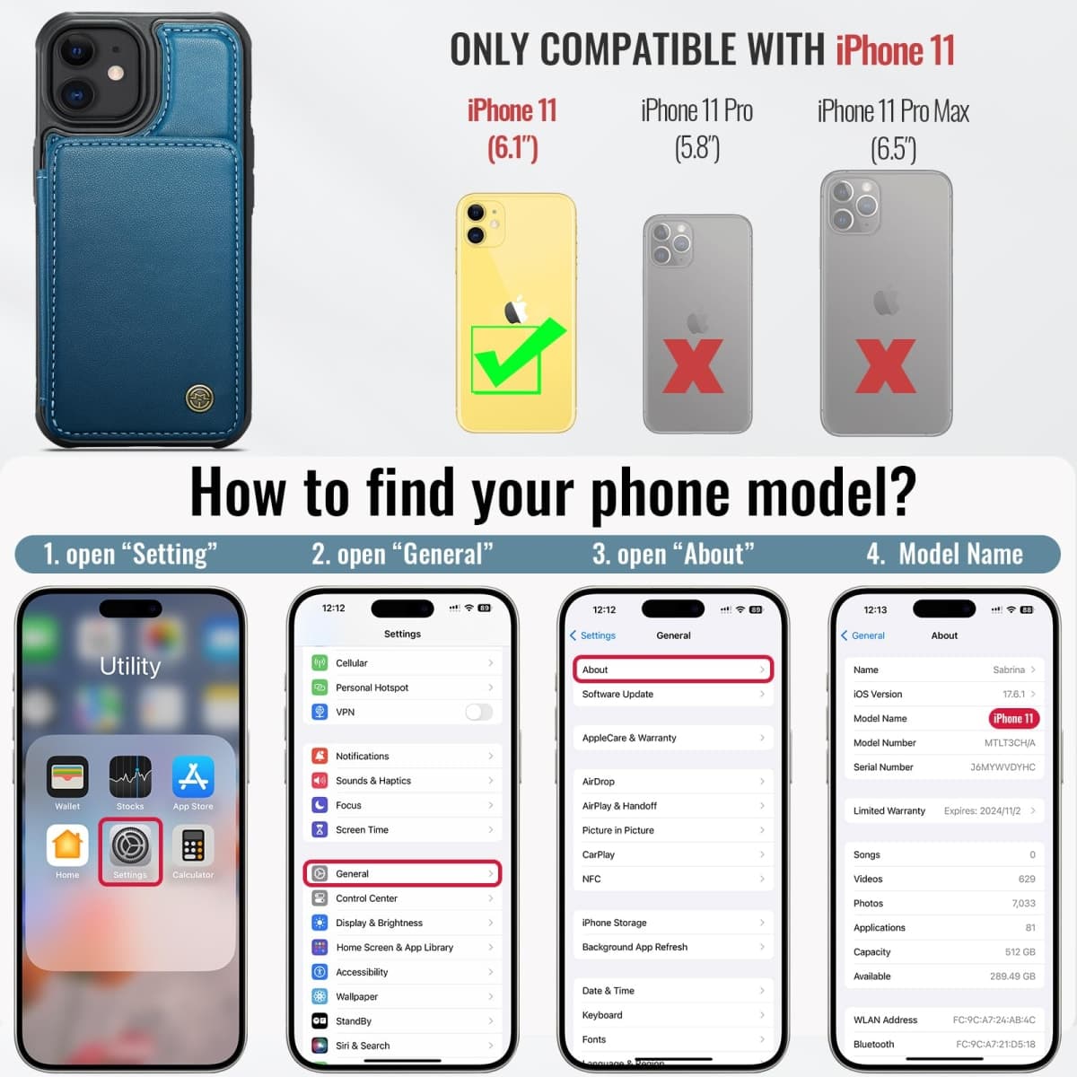 Vinich for iPhone 17 Pro Max Wallet Case with Card Holder, RFID Blocking Credit Slots Kickstand Shockproof Phone Cover Fit for iPhone 17 Pro Max 6.9" Black thumbnail 2
