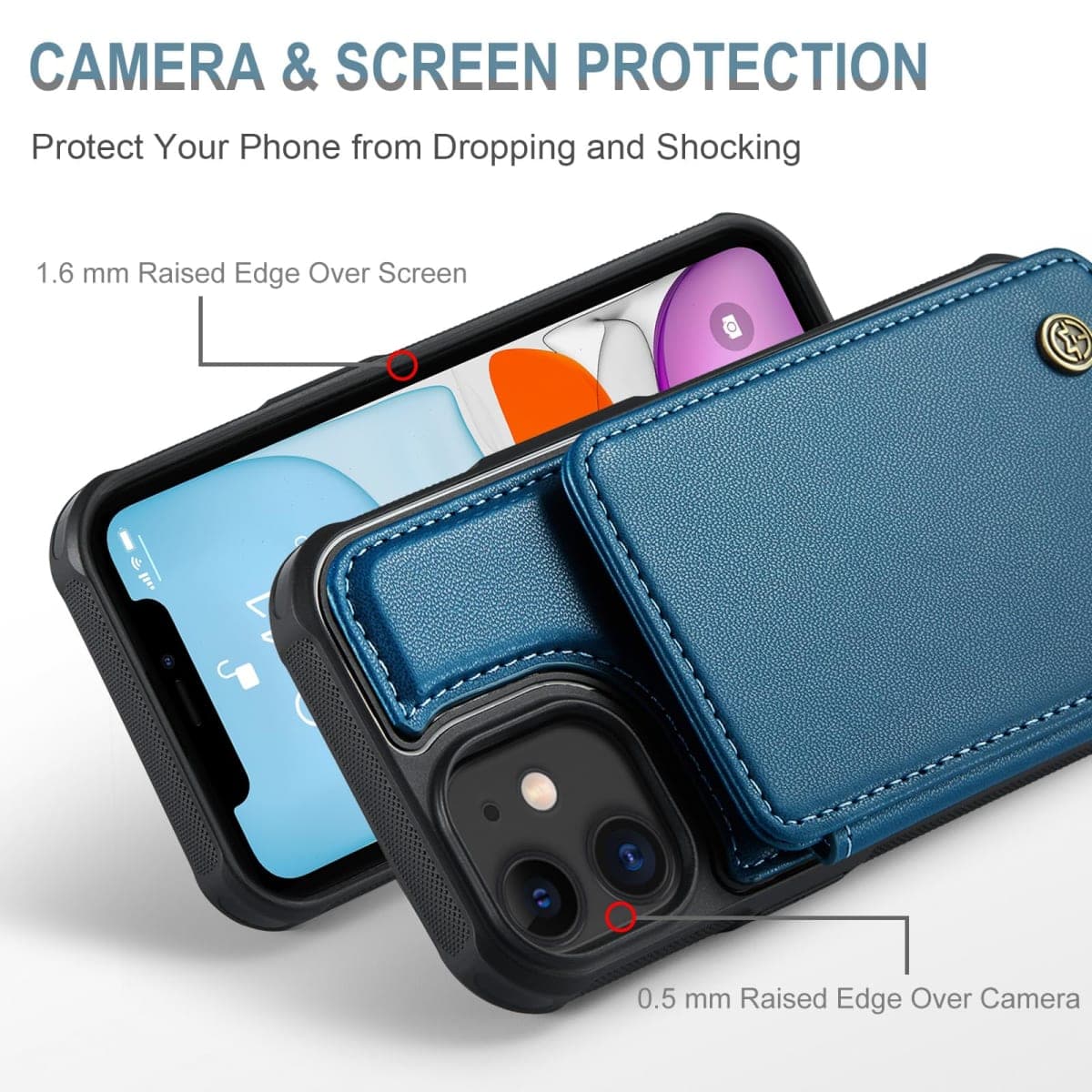 Vinich for iPhone 17 Pro Max Wallet Case with Card Holder, RFID Blocking Credit Slots Kickstand Shockproof Phone Cover Fit for iPhone 17 Pro Max 6.9" Black thumbnail 3