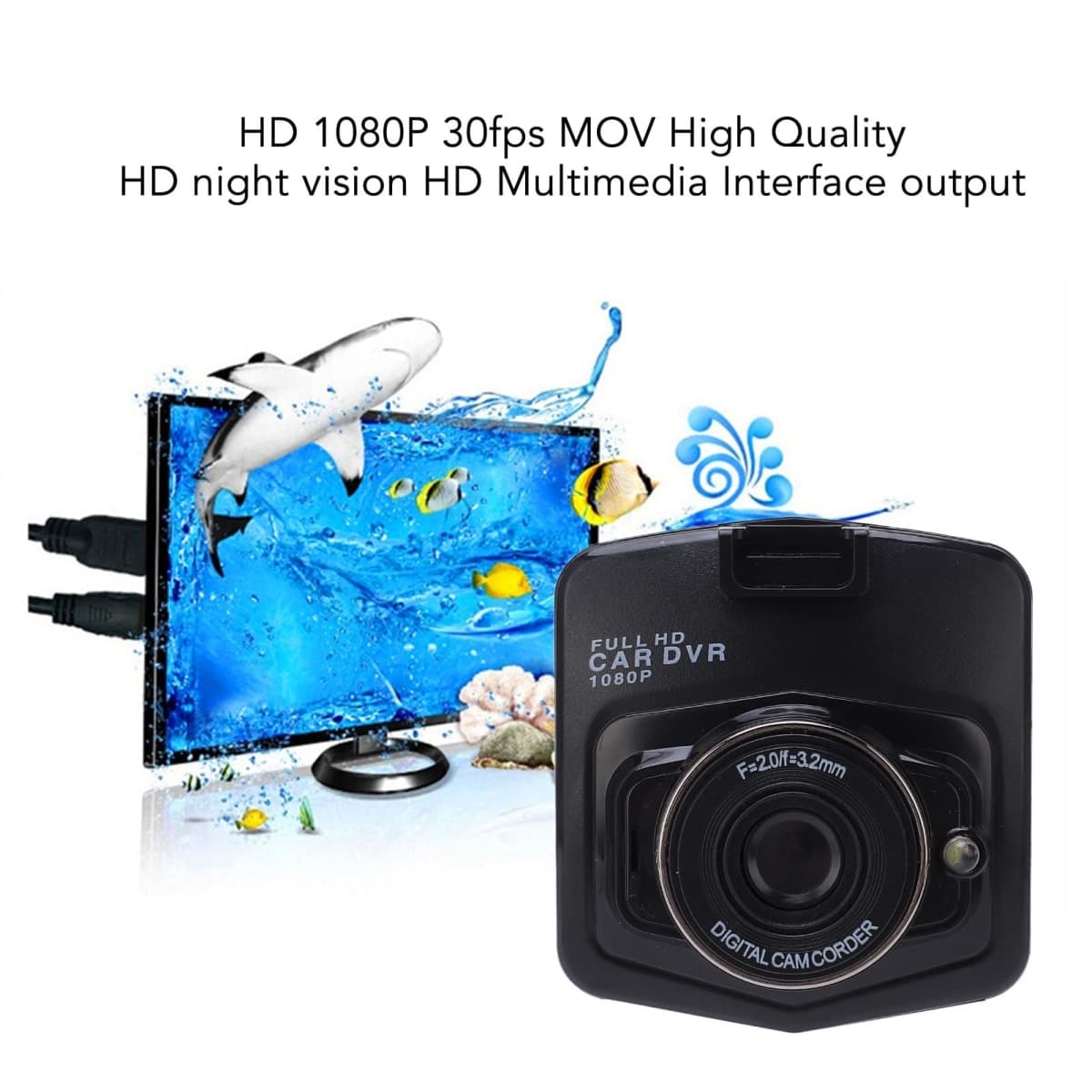 Car Camera 1080P Dash Camera for Cars, Night Vision Dash Cam Front and Rear with 32G SD Card, FHD DVR Car Dashboard Camera with G Sensor, Parking Monitor, Loop Recording, Motion thumbnail 4