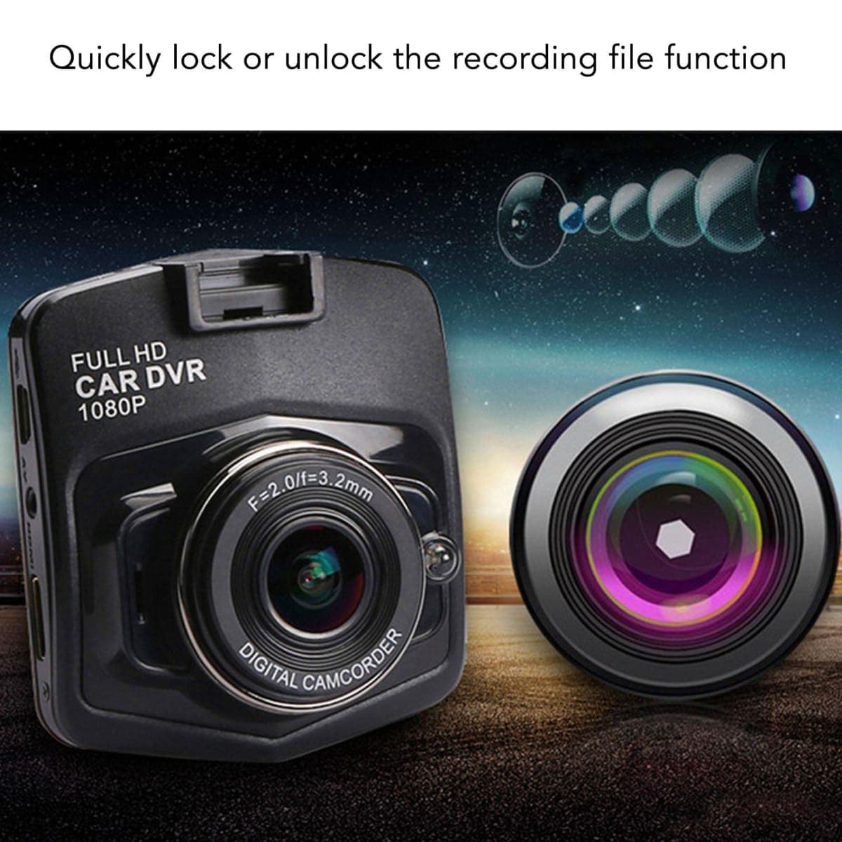 Car Camera 1080P Dash Camera for Cars, Night Vision Dash Cam Front and Rear with 32G SD Card, FHD DVR Car Dashboard Camera with G Sensor, Parking Monitor, Loop Recording, Motion thumbnail 5