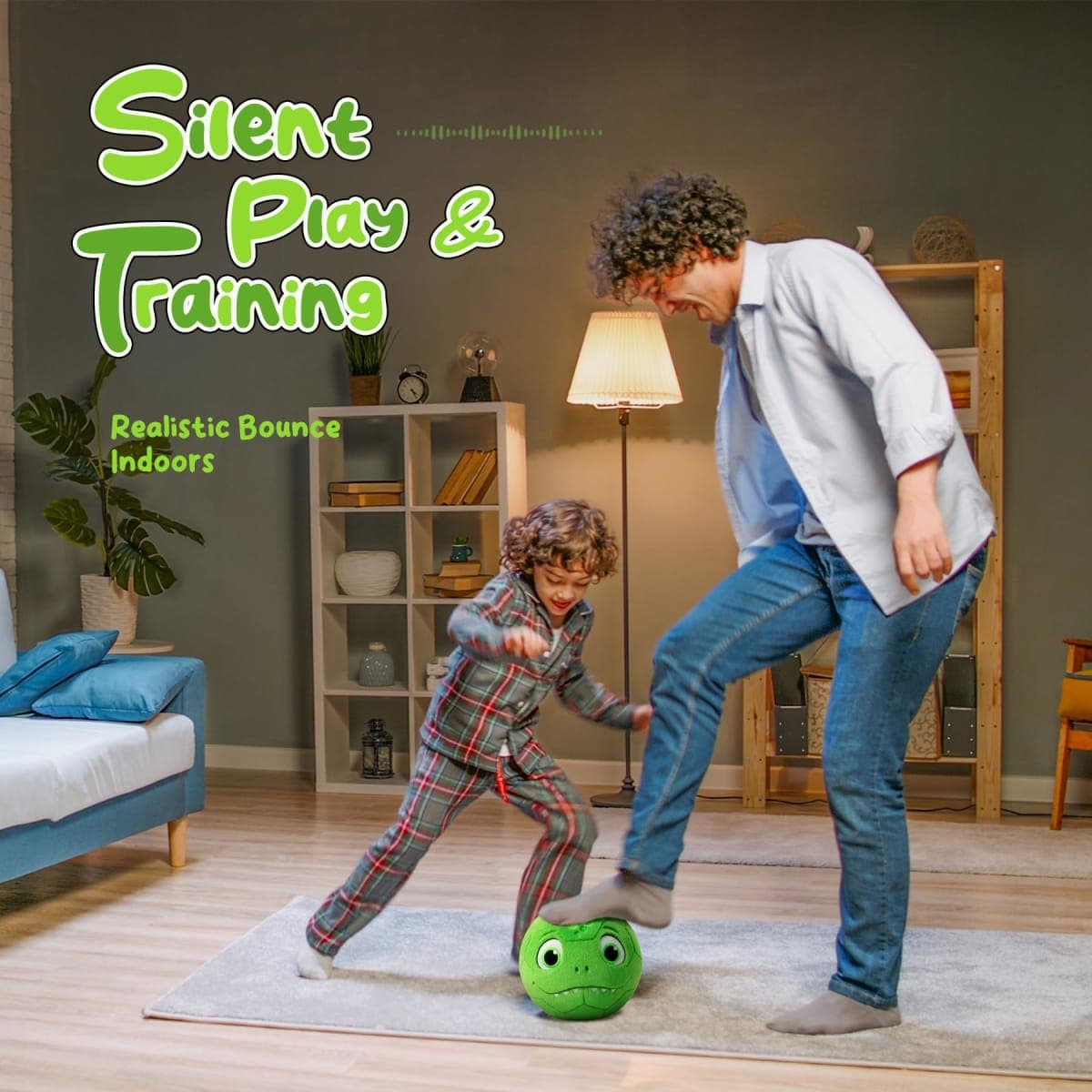 VangeBow Silent Indoor Soccer Balls for Toddlers 1-3, Inflatable Soft Plush Baby Toddler Soccer Ball Toys Gifts for Kid 3-5 Year Old Boy First Birthday Gift (Dinosaur, Pump Include) thumbnail 5