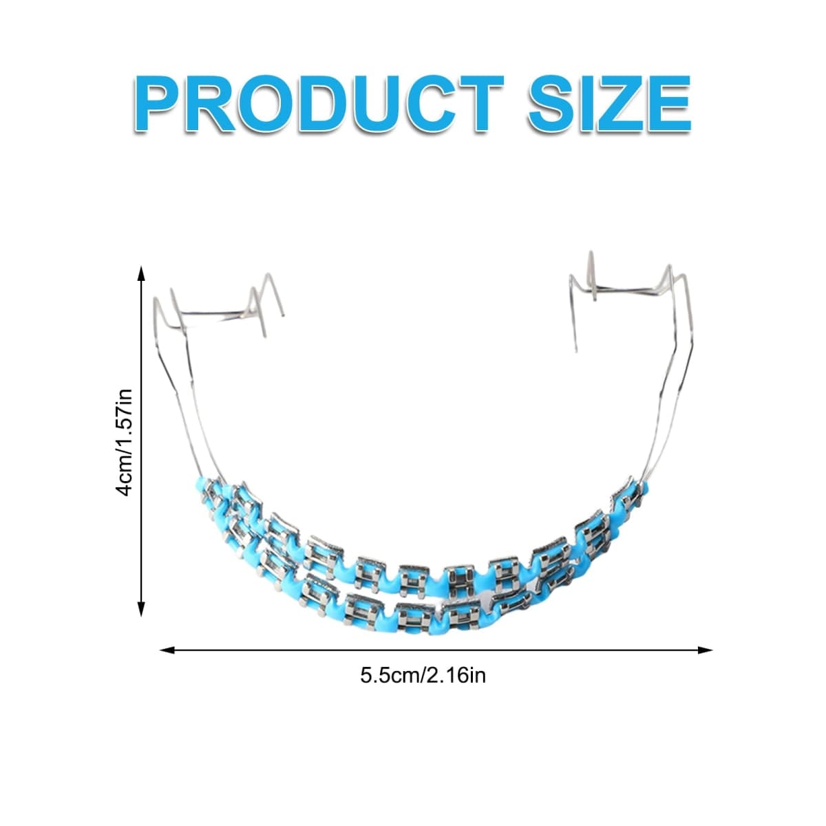 Brackets Falsos Para Dientes,Braces Kit with Brackets & Wire & Glue Perfect for Dental Students & Orthodontic Practice,Brackets Para Dientes for Dental Students to Practice,Light Blue thumbnail 2