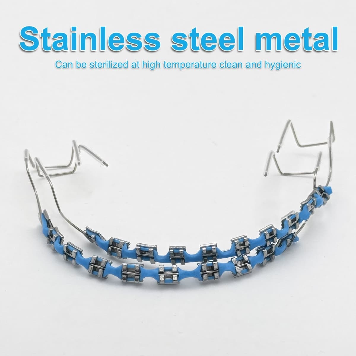 Brackets Falsos Para Dientes,Braces Kit with Brackets & Wire & Glue Perfect for Dental Students & Orthodontic Practice,Brackets Para Dientes for Dental Students to Practice,Light Blue thumbnail 4