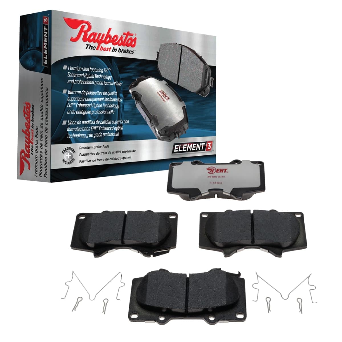 Premium Raybestos Element3 EHT™ Replacement Rear Brake Pad Set for Select 2015-2020 Chevrolet Colorado & 2015-2020 GMC Canyon Model Years (EHT1806H) — image 1