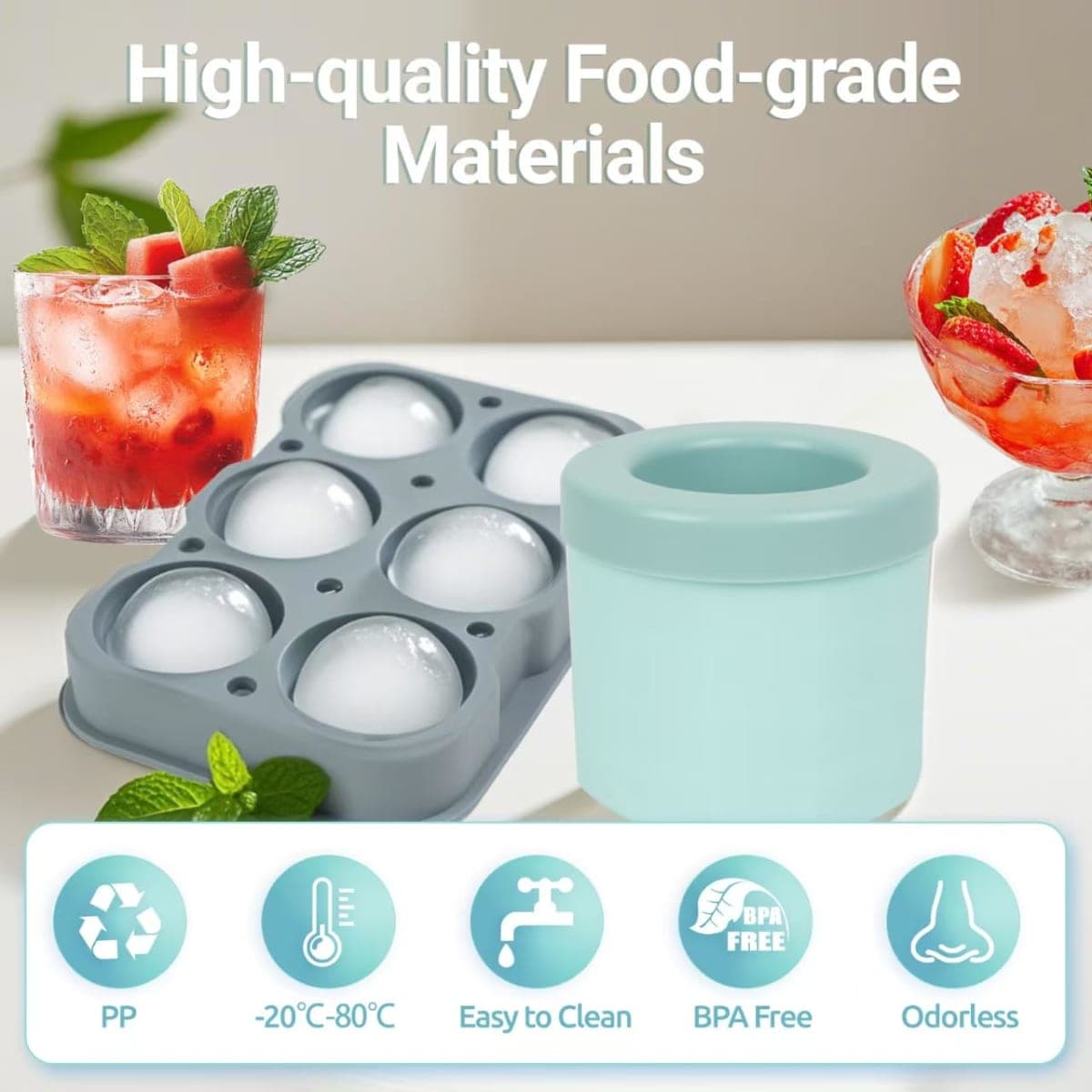 1 Cup Silicone Freezer Tray with Lids, Perfect for Storing Broth, Leftovers, Rice, Sauce and More, Silicone Soup Freezer Molds for Meal Prepping - Blueberry - 2-Pack thumbnail 3