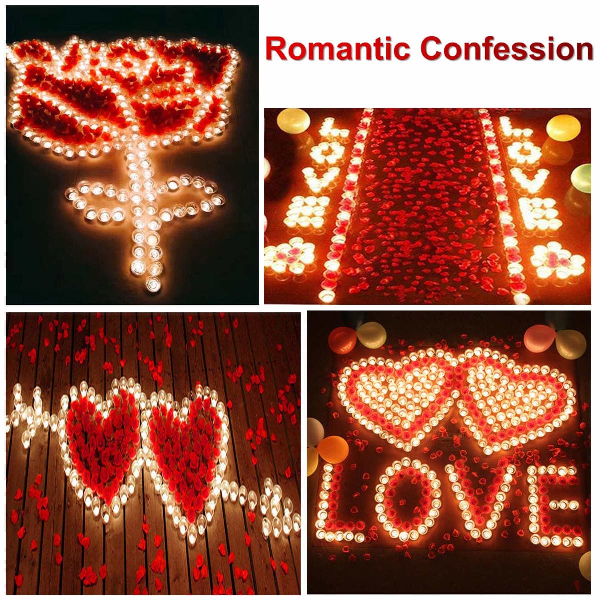 AWCCXMYM 1000PCS Wine Red Fake Rose Petals for Romantic Night Romantic Festive Atmosphere Creation for Marriage Proposa Wedding Decoration Party Activities thumbnail 3
