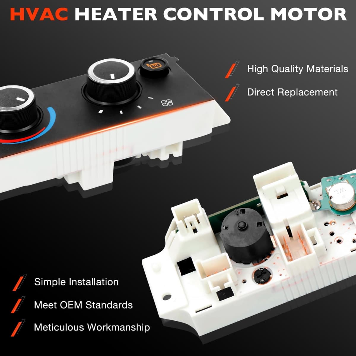 599-294 Front Climate Control Module A/C Heater Air Conditioning Panel, Compatible with 2008-2014 Chevy Express/GMC Savana 1500, 2008-2022 Express/Savana 2500 3500, 2009-2021 Express/Savana 4500 thumbnail 3