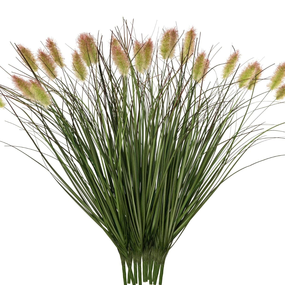 Ttranewsoo Artificial Grass, Fake Grass, Artificial Shrubs, Wheatgrass Cattails Fake Grass Decorations, Artificial Plants, Ornamental Grass, Outdoor Fake Grass, Green Leafy Decorations (12PCS) — image 1