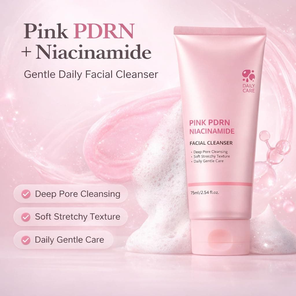 GOERTI Facial Cleanser PDRN Marshmallow Whip Cleanser | Deep Cleansing Foam for Pore Care, Blackhead Care, Uneven Skin Tone with Salmon Extract PDRN, Low pH Hydrating and Nourishing Face Wash thumbnail 2