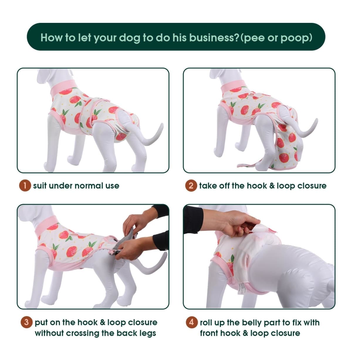 Kuoser Dog Recovery Suit Female, Dog Onesie for Surgery, Female Spay and Male Neuter Onesie for Post-Op Care, Prevent Licking Puppy Onesies thumbnail 4
