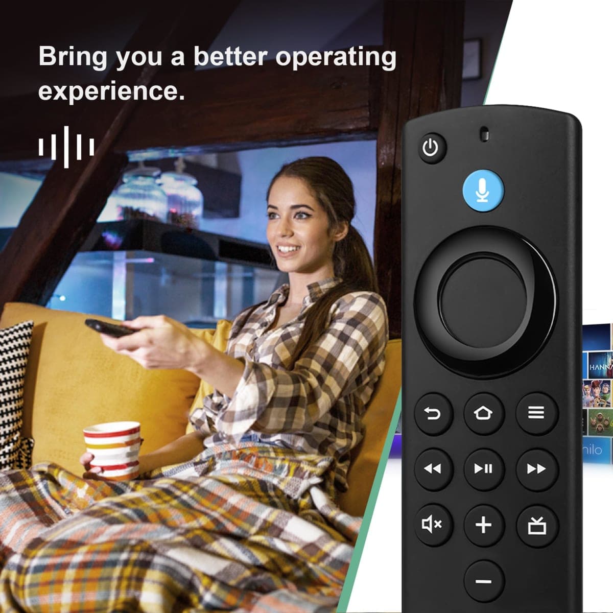 Replacement Voice Remote Fit for All Fire-Series TV Cube/Stick, Compatible with Firestick 4K Max/4K/Stick/Lite/HD, Fit for All Hisense, TCL, Insignia-Pioneer-Omni QLED Series, Not for Roku thumbnail 2