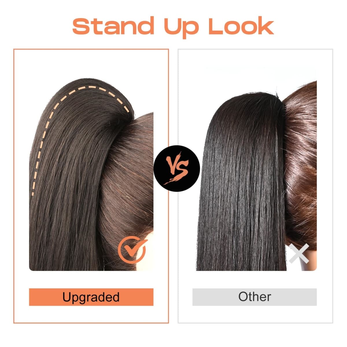 SEIKEA Versatile Drawstring Ponytail Extension, 26" Long Wavy Multi Layered Clip in Ponytail Hair Extensions Stand Up High Fake Pony Tail Soft Natural Synthetic Hairpiece for Women Deep Ginger thumbnail 3