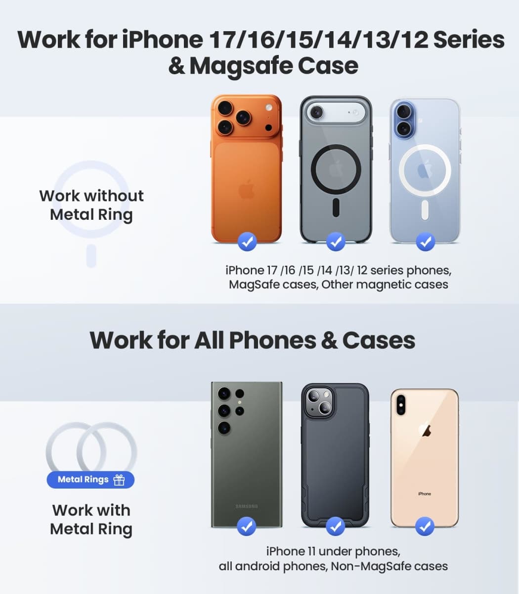 VICSEED for Tesla Phone Mount【Strongest Magnet Power】 Foldable Hidden for Tesla Phone Holder Fit for All Phones, for Tesla Model 3/Y/Cybertruck Accessories, for Tesla Model 3 Model Y thumbnail 5